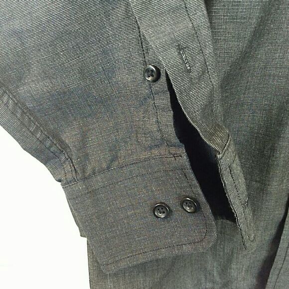 (3/$20) Beverly Hills Polo Club black button front shirt - Picture 5 of 8